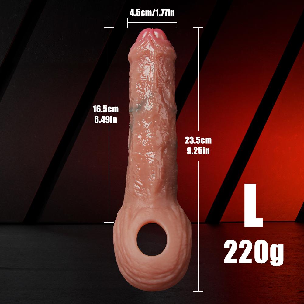 Penis Sleeve Enlargement Sleeve For Cock Sex Toys for Men Extender Silicone Dick Sleeve Artificial Penis Enlarge Thicken Condom