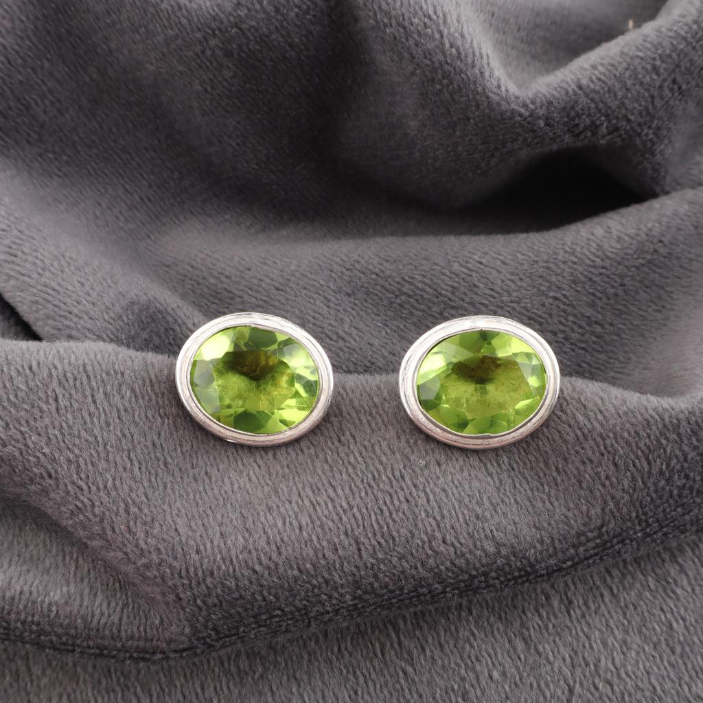 Peridot Earrings Gemstone Jewelry, 925 Solid Sterling Silver Earrings, Handmade Jewelry Earrings, Gift For Her