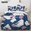 Geometric Flowers King Queen Duvet Cover Abstract Floral Bedding Set Colorful Modern Art Polyester Quilt Cover