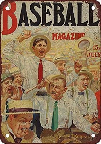 Baseball Magazine Vintage Look Reproduction Metal Tin Sign 20x30cm（7.8x11.8inch）