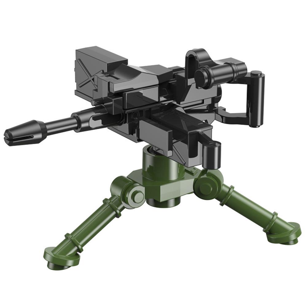 WW2 MOC-Military Building Blocks, Solider Figures, Weapons Machine Guns, Bricks Accessories, RPG Gatling, NSV Mortar, Halloween