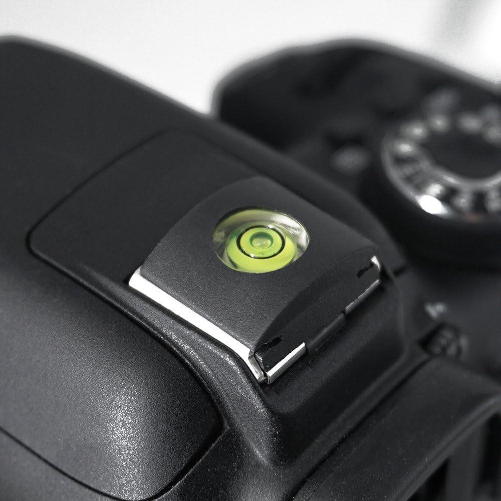 2pcs Camera Level Hot Shoe, Level Hot Shoe Cover, Flash Bubble Level, Protector, Compatible with Sony A6000 Nikon D5 D200 D300 D500 D810 D610