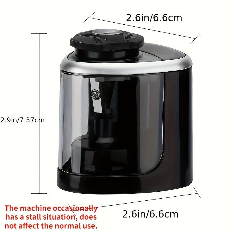1pc Stylish Black Electric Pencil Sharpener with Auto-Stop & Auto-Exclude Broken Leads - Fast & Efficient Sharpening, Durable PP Construction