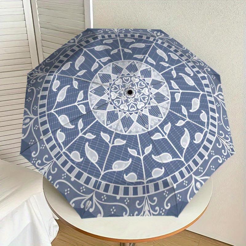 1pc Mandala, Floral Themed Umbrella -Home Travel Portable Outdoor Accessories, Multi-functional Umbrella Gift081624