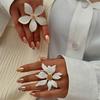 Finger Ring Exaggerated Enamel Big Flower Design Finger Band Birthdays Anniversaries Weddings Engagements Jewelry Gift