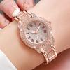 3PCS Women Watches Fashion Full Rhinestone Quartz Watch Stainless Steel Band Wristwatches