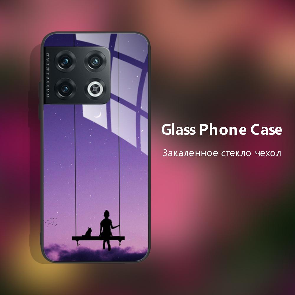 Phone Case For OnePlus 10 Pro Cases Tempered Glass Case Cute Fundas Coque For OnePlus 10T 10 Pro Back Cover Case One Plus 10 T