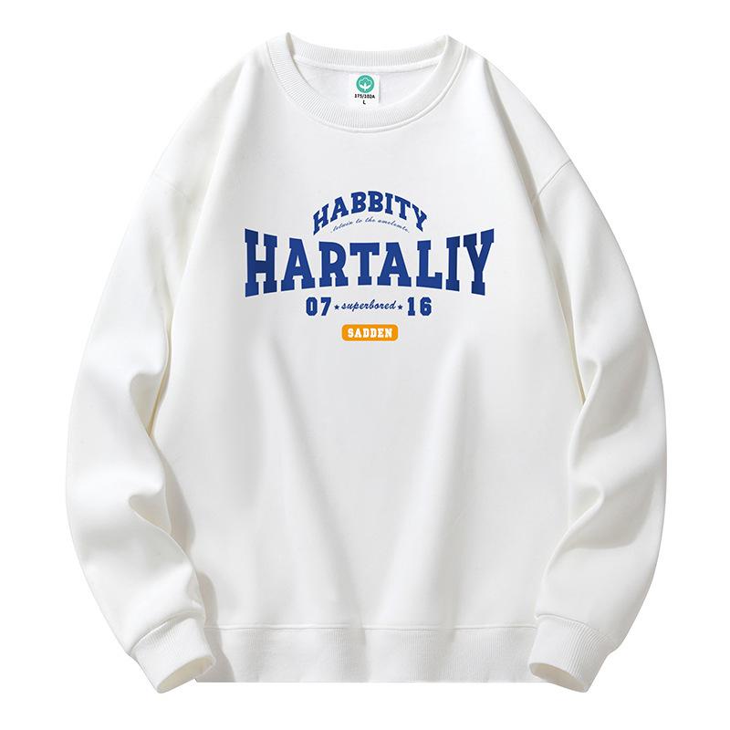 Spring and Autumn Crew Neck Sweater Men's Loose Long Sleeve Jacket Ins Teen Couple T-Shirt Spring and Autumn