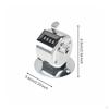 Metal Hand Tally Counter No Battery Required 4Digit Number Device Compact and Portable 4 Digit