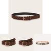 Womens Cheetah Animal Pattern Belt With Metal Pin Buckle For Casual Wear