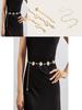 Gold Plated Flower Waist Chain With Jewelrystyle Clasp For Dresses And Skirts