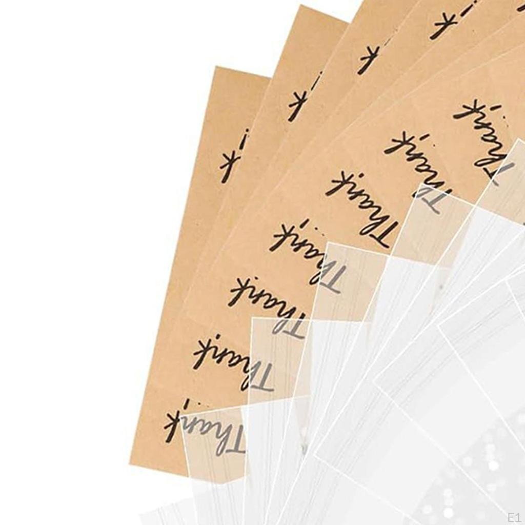 Keksverpackungsbeutel mit Dankeschön-Aufklebern für Café-Haushaltsjubiläum