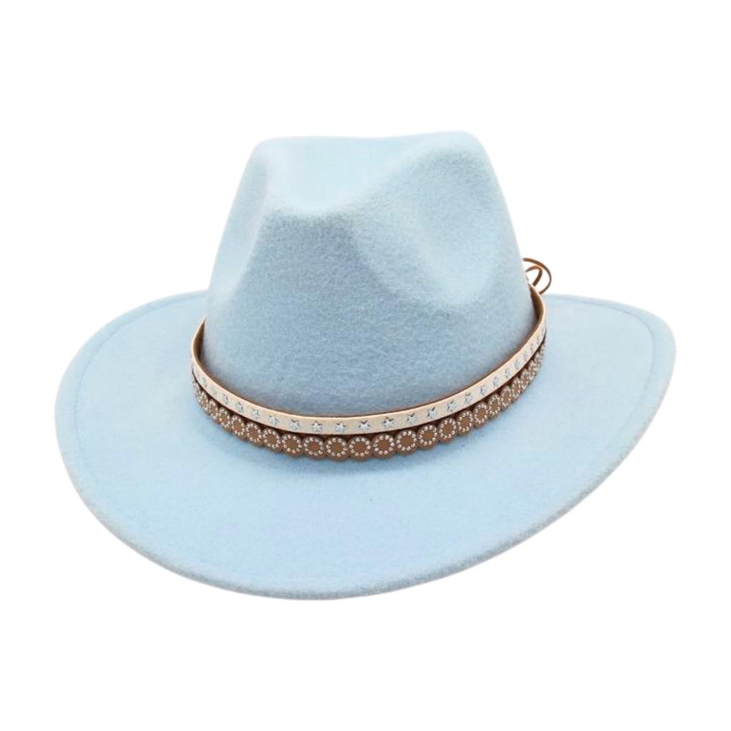 British Jazz Hat Men'S And Women'S High-End Flash Rhinestone Accessory Hat Cowboy Hat