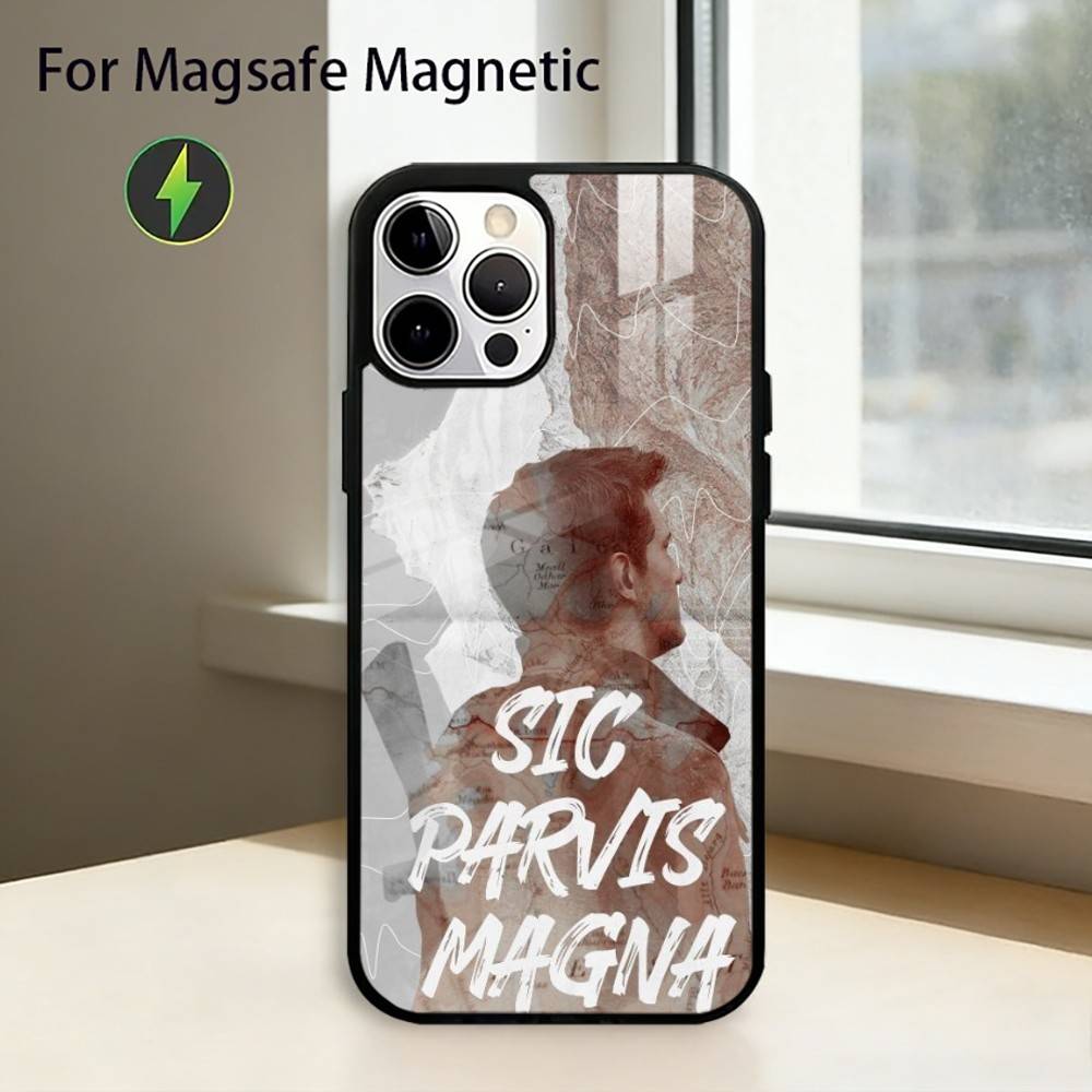 S-Sic Parvis Magna Uncharted Phone Case For iPhone17,16,15,14,13,12,11 Plus,Pro Magnetic For Magsafe Wireless Charging