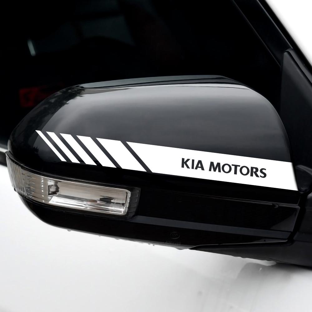 2Pcs Car Rearview Mirror Side Decal Stripe Vehicle Body Trim Sticker For Kia K1 K2 K3 K4 K5 K6 K7 K9 Stonic Stinger Venga Mohavi yngc90
