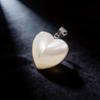 Shell Heart Pendant Necklace With Beaded Edge Handmade Jewelry For Women