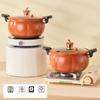 8L Orange Pumpkin Micro Pressure Pot Two Ears Cooking Stockpot Household Non-Stick Universal Steamer Saucepan Premium Quality