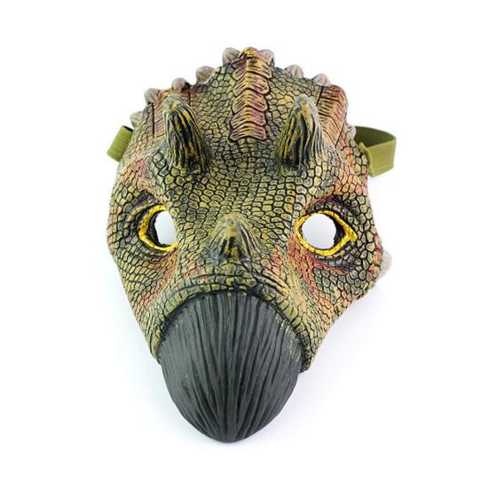 Scary Rex Triceratops Dinosaur Latex Face Mask Halloween Cosplay Party Supples
