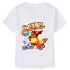 T-shirt per Bambini Grizzy e i Lemming 100% Cotone Stampa Cartone Animato Manica Corta Carina per Bambini e Bambine Top per Bambini 3-12 Anni Girocollo Magliette Estive Anime