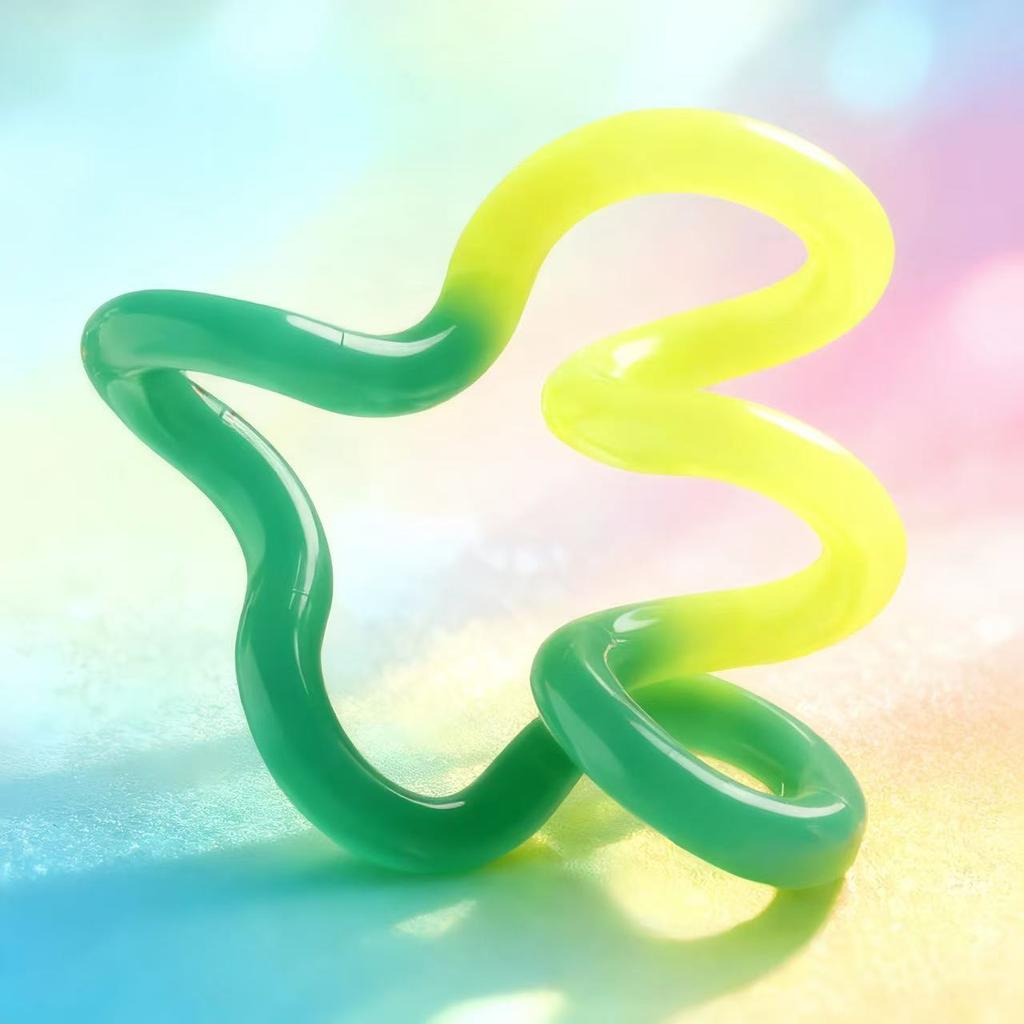 Tangle Fidget Toy Electroplated Temperature Sensitive Color Changing Luminous Stress Relief Focus Aid For Adults Office Gifts