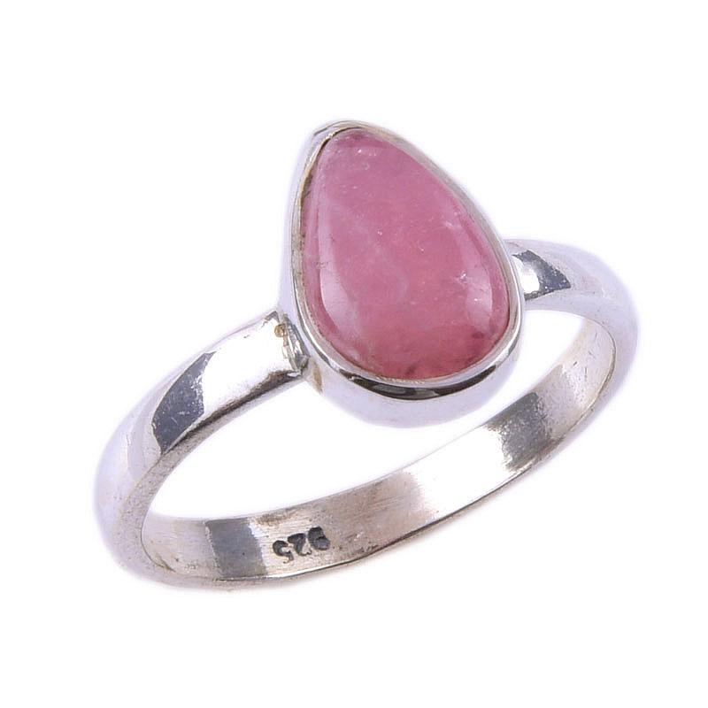 Natural Rhodochrosite Gemstone Handmade 925 Solid Sterling Silver Ring S.6 U8t49