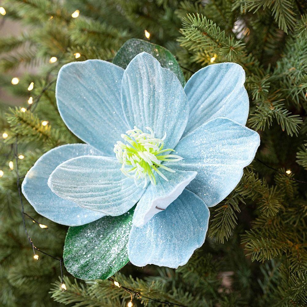 Velvet Christmas Lotus Flower 25cm Christmas Tree Wreath Multi-color Xmas Tree Ornaments  New Year
