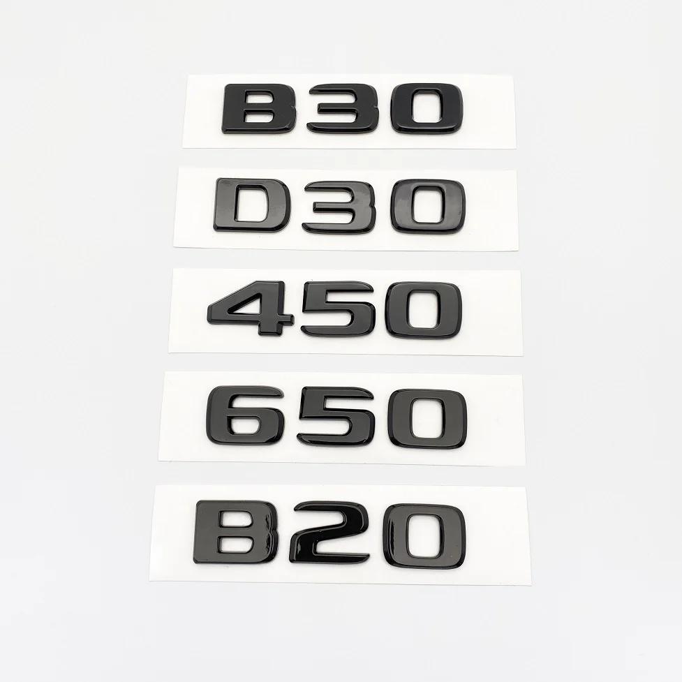 Silver Black Letters B20 B30 D30 450 650 ABS Emblem for Mercedes Benz Brabus C W203 W204 W205 Coupe Car Trunk Badge Logo Sticker