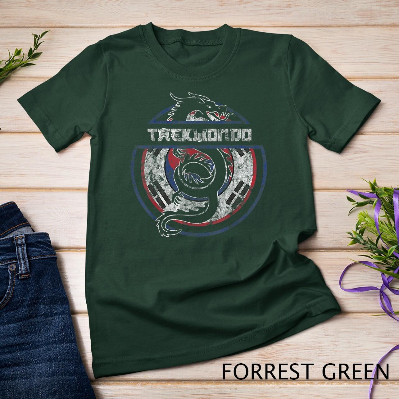 Taekwondo Shirt Martial Arts Gift Dragon Korean Flag Unisex T-Shirt Mens Womens Tees Top 4XL