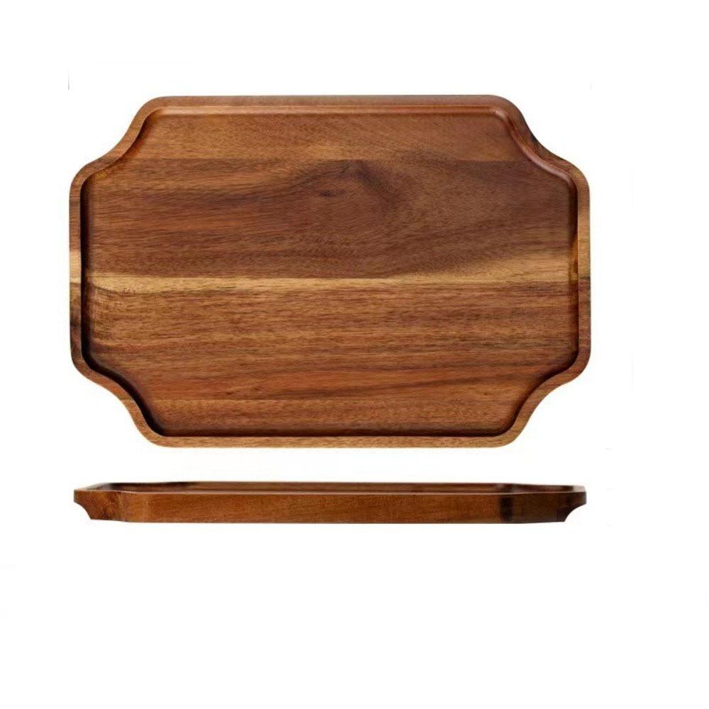 Hexagona Wooden Dinner Plate Octagona Dessert Serving Board Multipurpose Wood Tray Dried Fruit