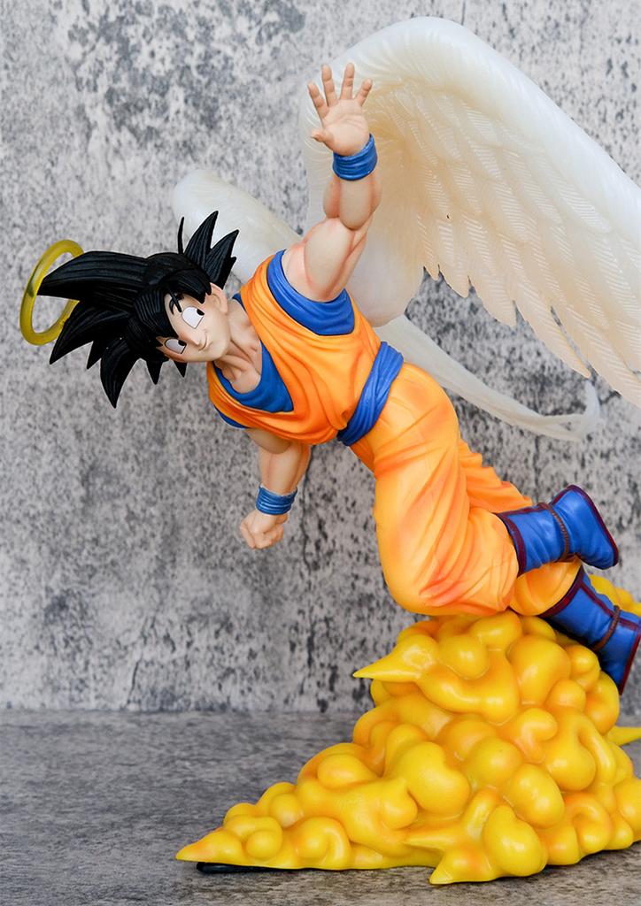 Anime Dragon Ball Z Super Saiyan Son Goku Angel Ver. GK PVC Action Figure Statue Collection Model Kids Toys Doll Gifts 29CM