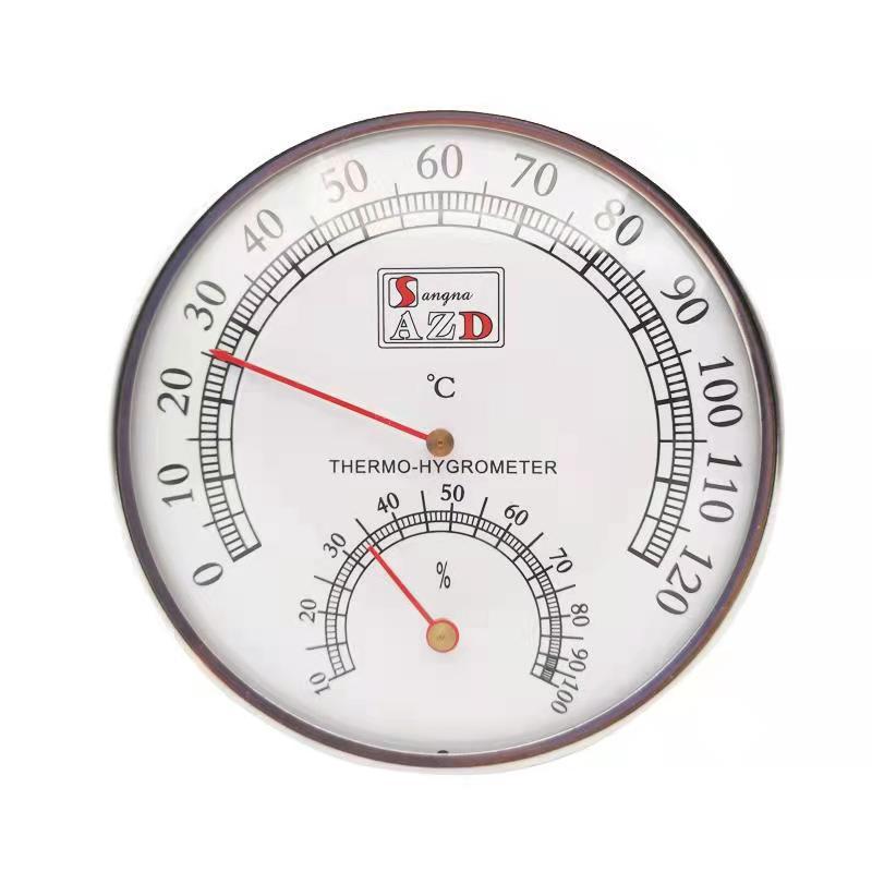 High-Temperature Metal Thermohygrometer for Sauna Rooms