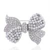 Bow Brooch Women'S Pearl Temperament Brooch Suit Anti-Light Pin Silk Scarf Buckle Pin With Jewelry