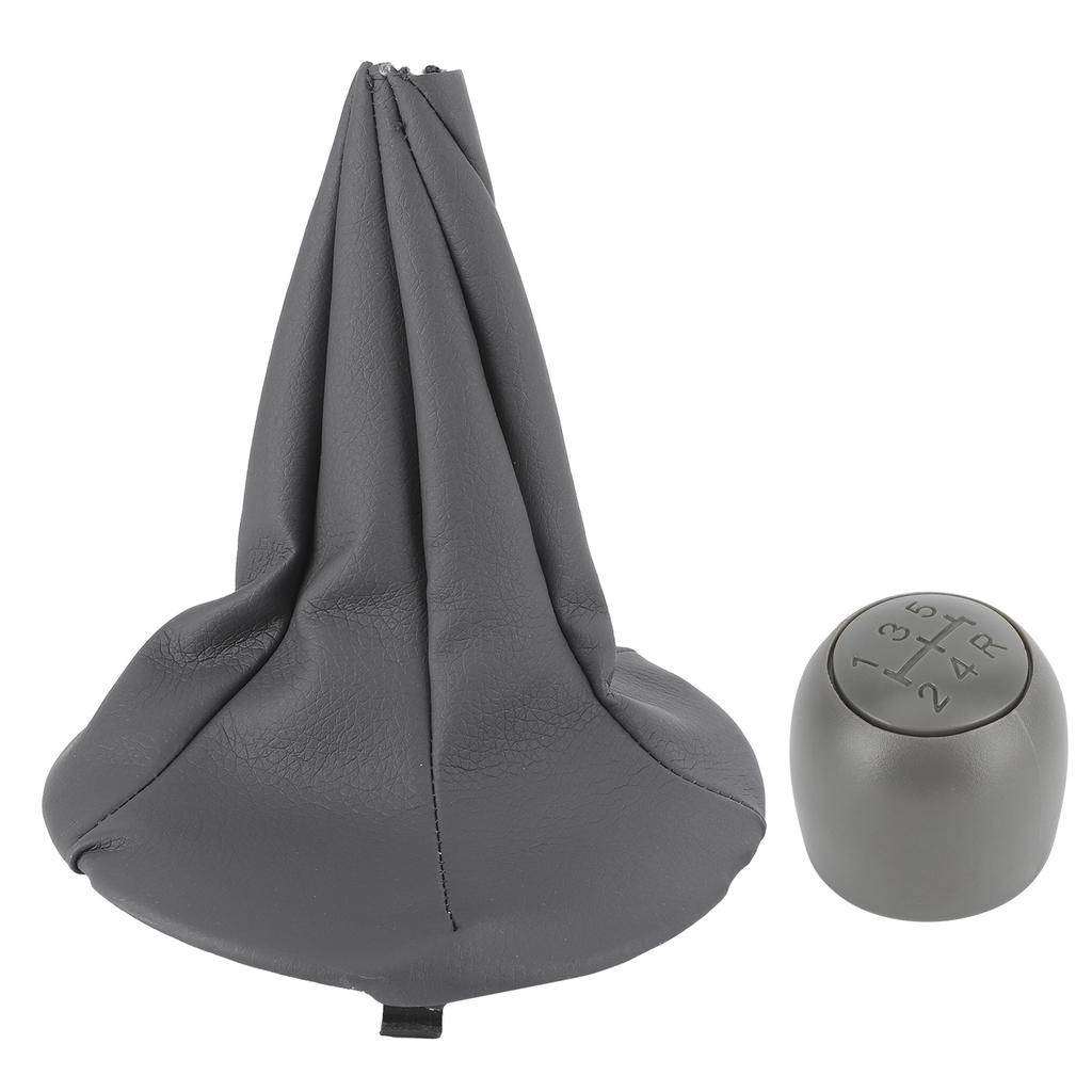 5-Gang Schalthebelknauf mit staubdichten Manschetten Ersatz Passend für Fiat Panda500 500C