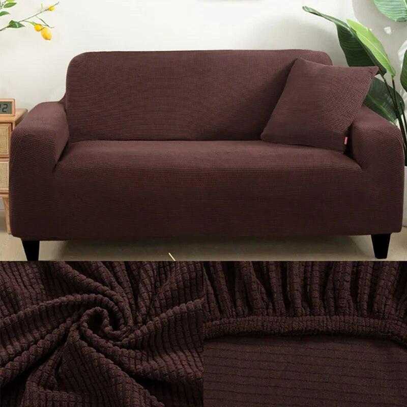 Sofa Cover for Living Room Thick Elastic Polar Fleece Cover for Sofa Couch Armchair 1/2/3/4 Seat L Shaped Corner Sofa Cover