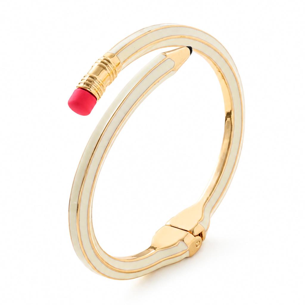 Best-selling enamel pencil rubber spring bracelet, personalized creative fashion line colored diamond graduation season bracelet for women