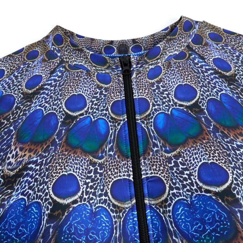 Women's Long-sleeved One-piece Sports Printed Swimsuit Diving Suit