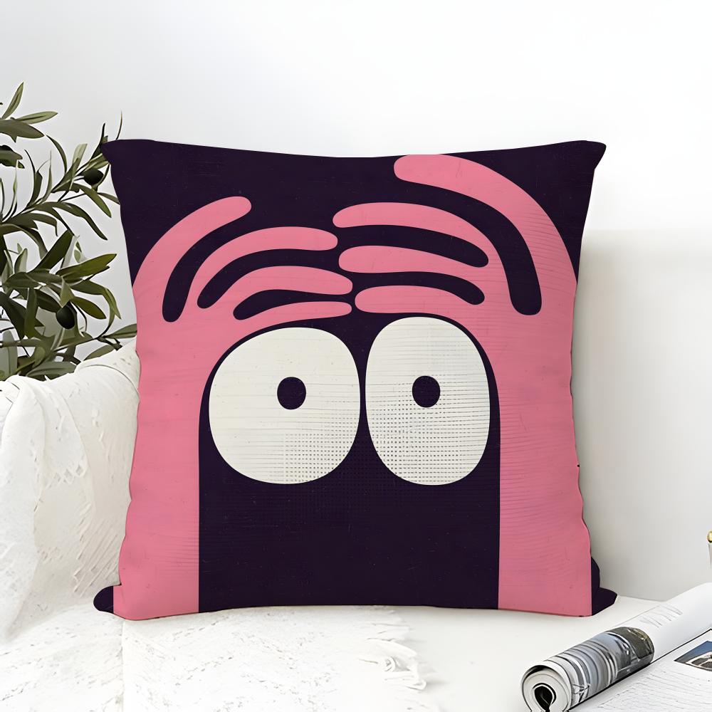 Pillow Case Cotton Linen Fabric Square Zipper Pillowcase Home Decorative Living Room Aesthetic Art Artist J-Jean Jullien 3
