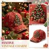 Baseball for Men Women, Retro Curved Christmas Digital Print, Vintage