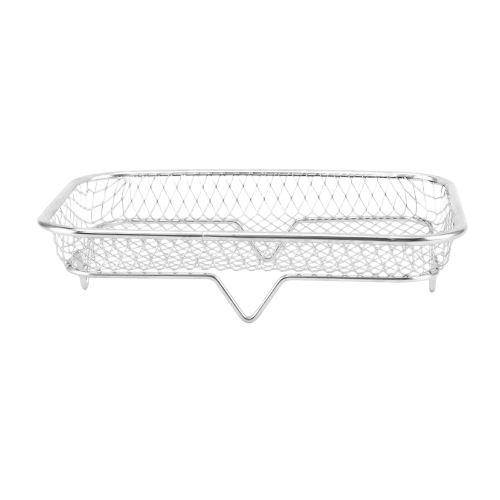 

The Rectangular Fryer Rack Is Suitable For Baking And Roasting, Featuring A Three Layer Stainless Steel Dehydrator Rack белый