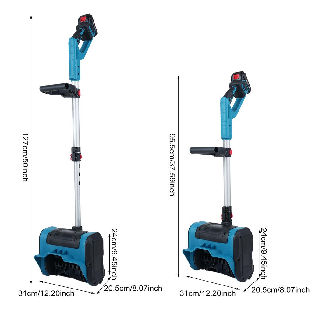 Electric Snow Shovel 21V Battery Powered Brushless Snow Thrower Rechargeable Snow Blower with