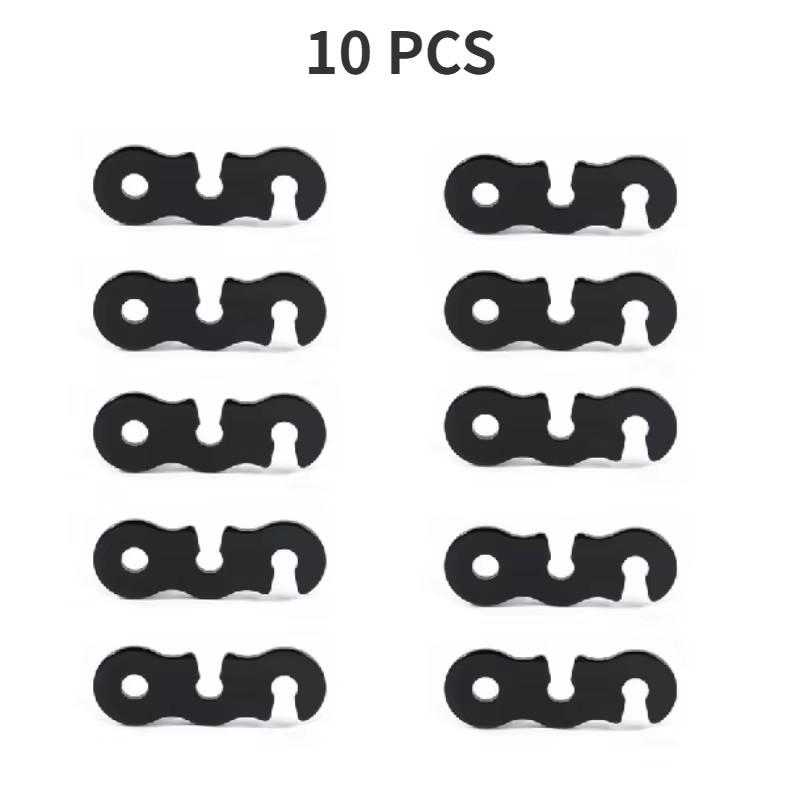 

Outdoor Adjustable Camping Tent Cord Rope Buckle S Type Tensioners Fastener Kit Camping Tents Securing Accessories 10pcs