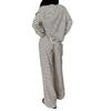 Women's Striped 2 Piece Set with Long Sleeve Top and High Waisted Pants