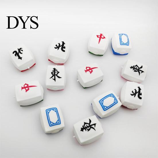 Chinese Mahjong Toy Stress Relief Toy, Tile Squeeze Fidget Pinch Toys Soft Stretchy Sensory for Home Office Classroom Anxiety Gadget
