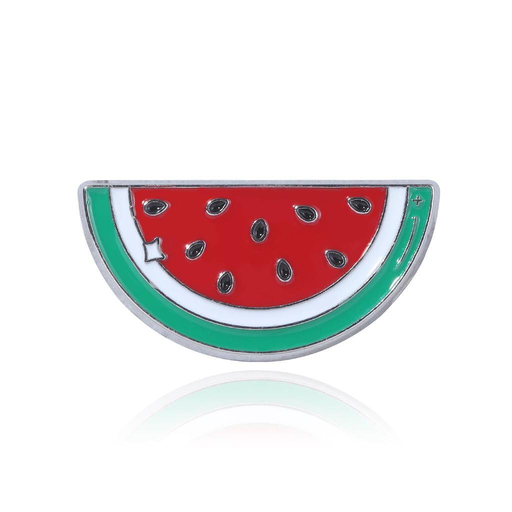 Niedlicher Wassermelonen Emaille Pin Sommerfruchtförmige Brosche Taschen Dekoration Anstecknadeln Damen Reversnadel Schmuck Geschenk