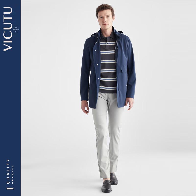 Мужской плащ-тренч с капюшоном VICUTU XL