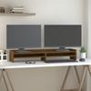 VidaXL Support de moniteur Marron miel 100x24x16 cm Bois de pin solide 813992