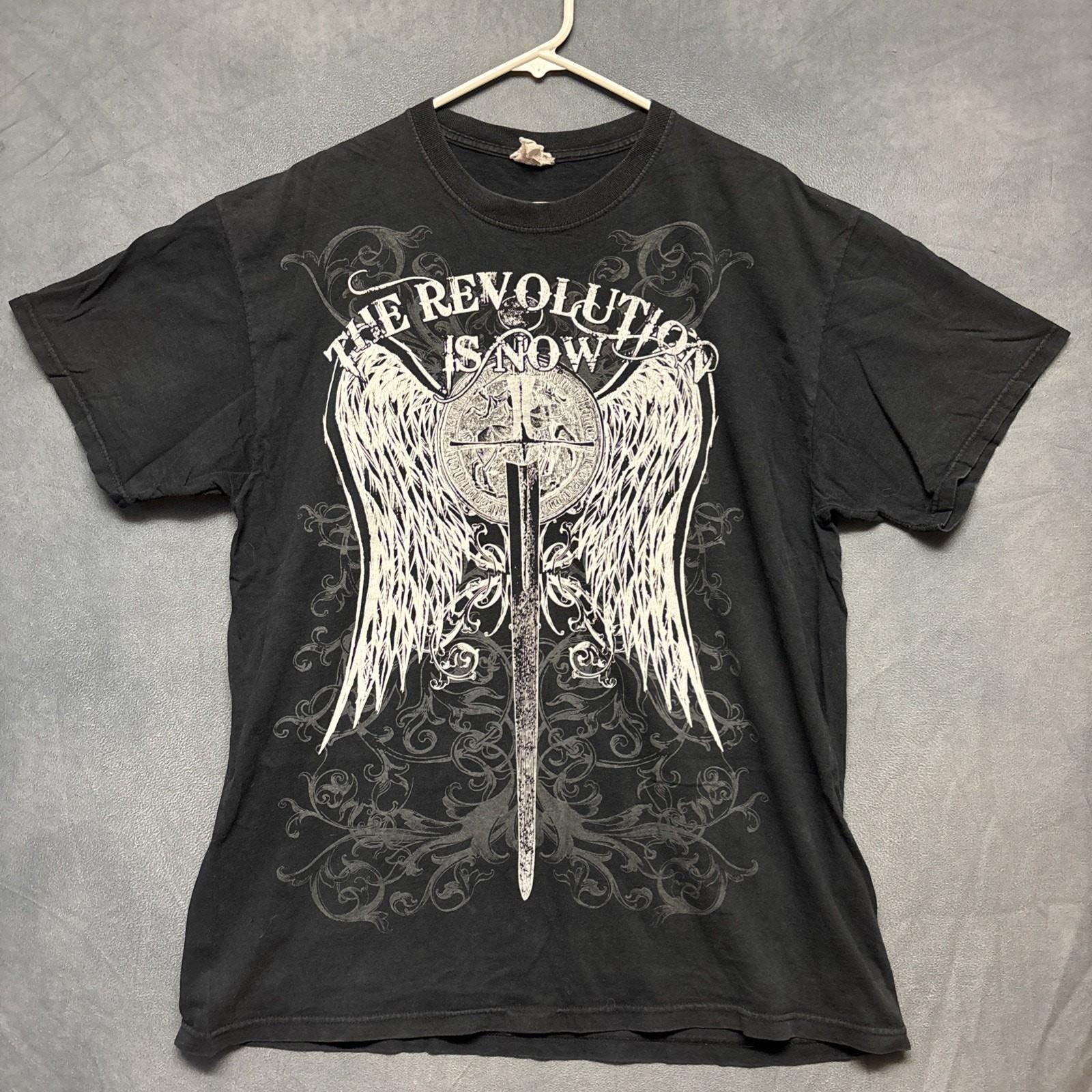 Винтажная футболка Jerzees в стиле Affliction Grunge, размер L, Y2K, Крылья дракона XXL