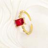 Nidin Classic New Design Inlaid Zircon Open Rings 3 Colors For Women Female Daily Jewelry Party Wholesale Accessories Gifts