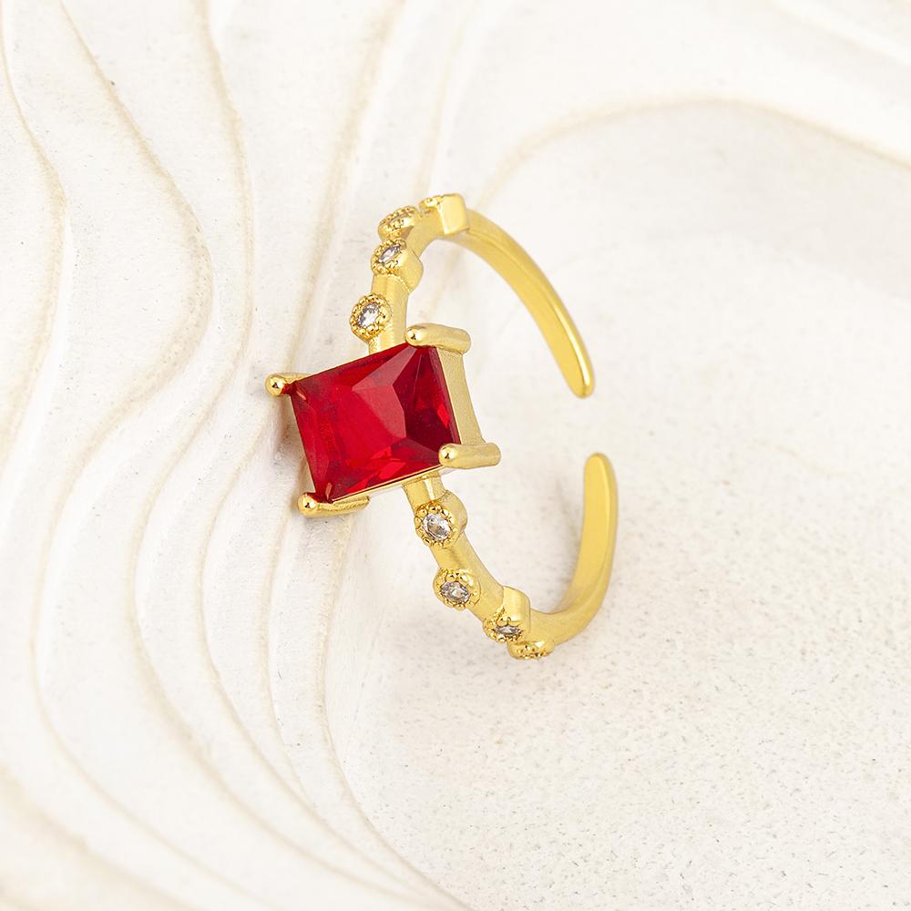Nidin Classic New Design Inlaid Zircon Open Rings 3 Colors For Women Female Daily Jewelry Party Wholesale Accessories Gifts