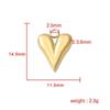 Trendy Stainless Steel Peach Heart Pendant Jewelry Accessory